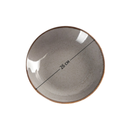 Тарелка глубокая Dark Grey, 1 л, d=26 см, цвет тёмно-серый Porland