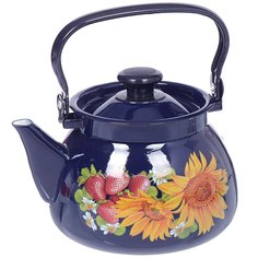 Чайник сталь 3 л ручка металлическая КМЗ Бостон в ассортименте 42115-123/6 Керченская эмаль