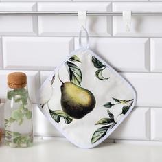 Прихватка Этель Груши 19х19 , 100% х/л, ватин 250г/м2 двухсторонняя