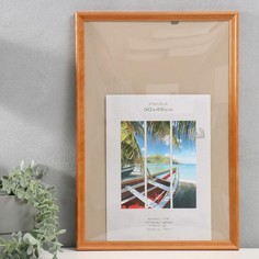 Фоторамка дерево "Image Art" С18 30х45 см,(пластиковый экран), орех No Brand