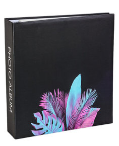 Фотоальбом «Цветочная мелодия», чёрный, на 100 магнитных страниц, 23х28 см Veld Co