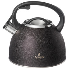 Чайник для плиты со свистком индукция нержавеющая сталь Agness 2,5л 907-251