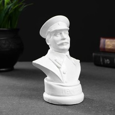 Бюст Сталина белый, 12х7,5см Хорошие сувениры