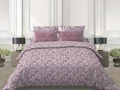 Простыня на резинке 180x200 см, бязь Комфорт, борт 20 см Вьюнок, розовый Ивановотекстиль