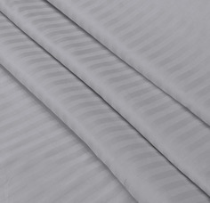 Простыня на резинке 160x200 см, сатин-страйп, борт 30 см Кварц Ивановотекстиль