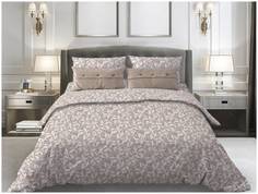 Простыня на резинке 090x200 см, бязь Комфорт, борт 20 см Вьюнок, бежевый Ивановотекстиль