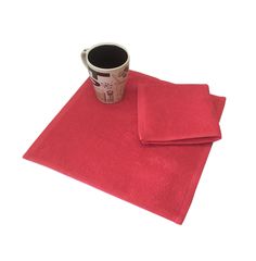 Салфетка махровая, 30x30см, 380 гр Красный Ивановотекстиль