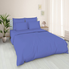 Простыня на резинке 160x200 см, поплин г/к, борт 25 см Василек Ивановотекстиль