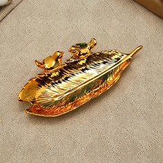 TAKE IT EASY Подставка для мелочей "Пташки" 24х10х5см, золото