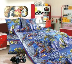 Простыня 100x150 см в детскую кроватку, бязь Люкс Трансформеры Ивановотекстиль