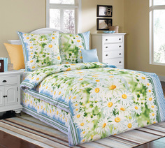 Простыня 1,5-спальная, бязь Люкс Раздолье 3 D Ивановотекстиль