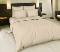 Простыня 1,5-спальная, поплин гладкокрашеный Бежевый Ивановотекстиль