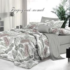 Простыня Евро, поплин Природный мотив компаньон Ивановотекстиль