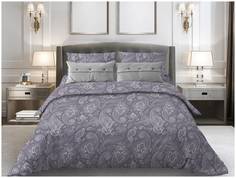 Наволочка 50x70 см, бязь Комфорт, на пуговицах Восточные огурцы, коричневый Ивановотекстиль