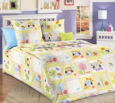 Комплект постельного белья в детскую кроватку, бязь Люкс Дорис, зеленый Ивановотекстиль