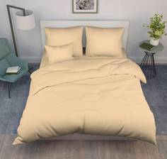 Простыня 2-спальная, поплин гладкокрашеный Карамель Ивановотекстиль