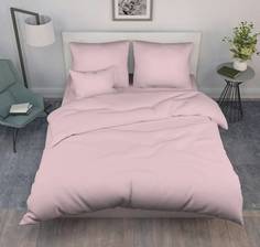 Простыня 1,5-спальная, поплин гладкокрашеный Светло-розовый, вид 1 Ивановотекстиль