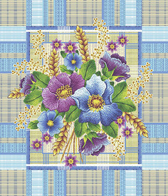 Полотенце 50x60 см вафельное Восторг, синий Ивановотекстиль