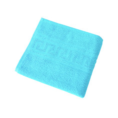 Махровое гладкокрашеное полотенце 50x90 см 380 г/м2 Ярко-голубой Ивановотекстиль