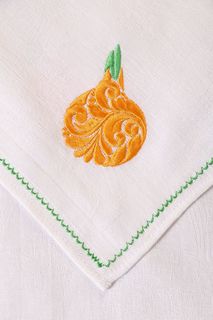 Полотенце кухонное с вышивкой 45x90 см, жаккардовое, 100 % лён Лук Ивановотекстиль