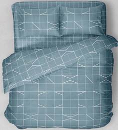 Простыня Евро, поплин Морской бриз компаньон Ивановотекстиль