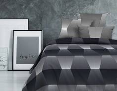 Простыня Евро, бязь Люкс Графит Ивановотекстиль