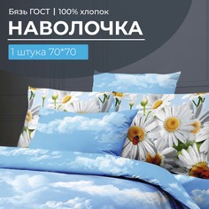 Наволочка 70x70 см, бязь ГОСТ Воздушные ромашки Ивановотекстиль
