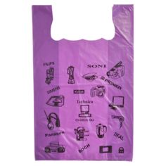 Пакет майка фасовочный БытСервис фиолетовый электроника 100шт 42х65 R157