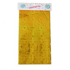 Скатерть «Голография» звёзды, 137?183 см, цвет золото Страна Карнавалия