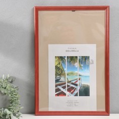 Фоторамка дерево "Image Art" С18 30х45 см,(пластиковый экран), красное дерево No Brand
