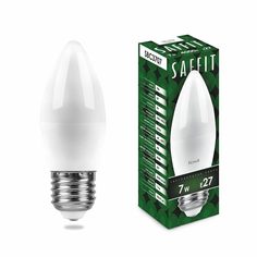 Лампа светодиодная SBC3707 Свеча E27 7W 4000K SAFFIT 55033