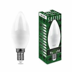 Лампа светодиодная SBC3709 Свеча E14 9W 4000K SAFFIT 55079