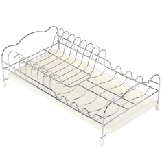 Сушилка для посуды, металл, 1 ярус, с поддоном, 24х39х14 см, Y8-2768 No Brand