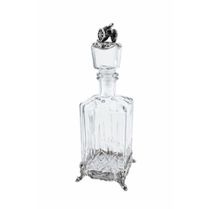 Штоф Аты-Баты посеребренный с чернением Кольчугинский мельхиор