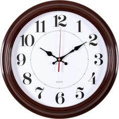 Часы настенные аналоговые Бюрократ WALLC-R85P D35см коричневый/белый