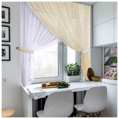 Штора для кухни Nivasan Лола 290*170см цвет шампань