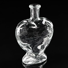 Ваза-бутылка декоративная "Сердце" 12,5х6,5х19 см, без крышки No Brand