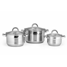 Набор посуды / LR02-112 / Aurora / нержавеющая сталь / 2 л / 3.8 л / 6.3 л No Brand