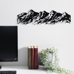 Панно интерьерное металл Горы 53х16 см No Brand