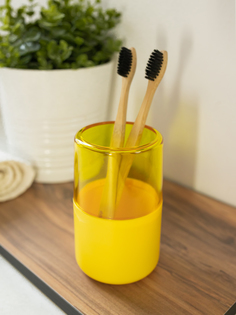 Стакан для зубных щеток Proffi Yellow Trendy PH11192 пластиковый