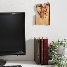 Панно интерьерное дерево Олень и олененок 12х0,7х19 см No Brand
