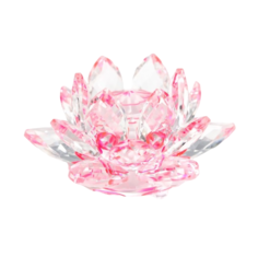 Сувенир "Лотос-кристалл трехъярусный розовый" Sima-Land