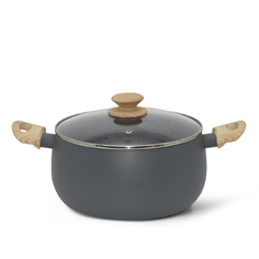 Кастрюля Fissman Lana 24x12 см, 5.6 л, антипригарное покрытие, крышка стекло (14499_)