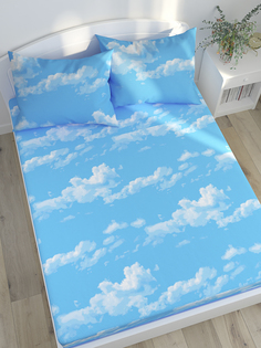 Простынь на резинке Сказка Сlouds 140х200 см, перкаль