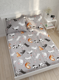 Простынь Сказка Kitties, 150х215 см, перкаль