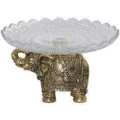 Фруктовница-конфетница Слон индийский - 5 Бронза Bogacho