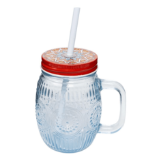 Кружка OKitchen с трубочкой 450 мл в ассортименте (цвет по наличию)