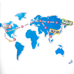 Магнитная карта на холодильник My Trip Travel map