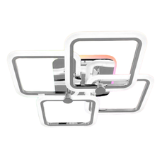 Cветодиодная люстра LIKE RGB 120W 5Q-APP-560х560х100-CHROME/OPAL-220-IP20 Estares