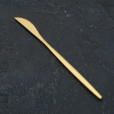 Нож столовый Magistro Блинк, 22 см, цвет золото, на подвесе No Brand